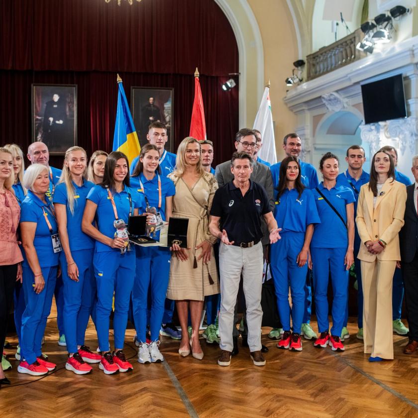 Karácsony Gergely találkozott az ukrán atlétikai csapat tagjaival