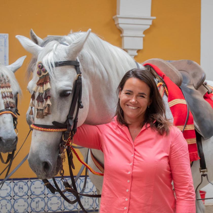 Novák Katalin váratlanul megjelent az andalúziai királyi lovasiskolában